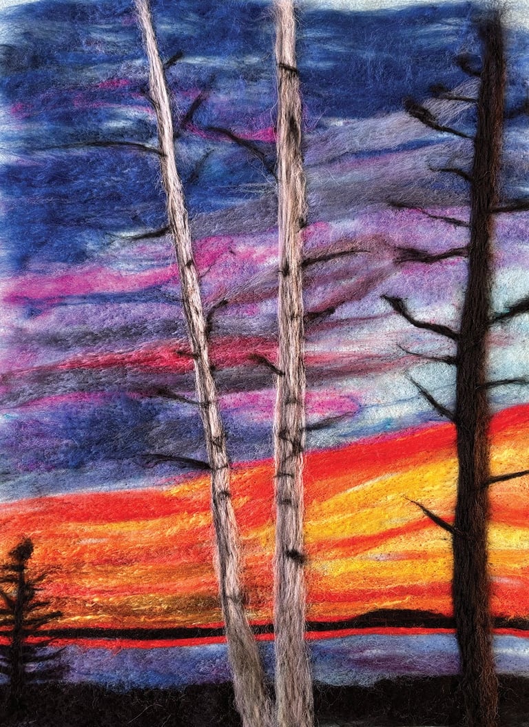 cathie-s.-peterson Felt Sunset