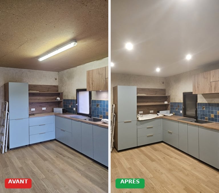 Avant / Après cuisine à Tullins