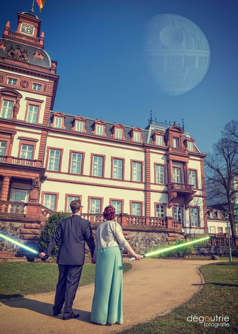 Kreative Nerd Hochzeit Star Wars Hanau Philippsruhe.