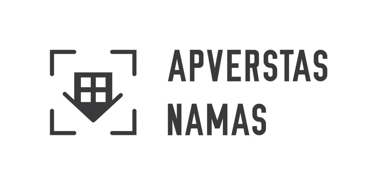 Apverstas namas logo