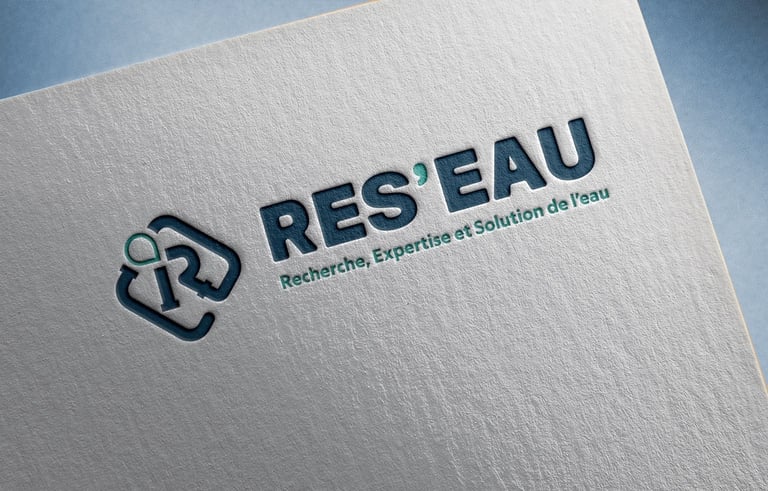 Logo RES’EAU - création identité par graphiste freelance Rennes