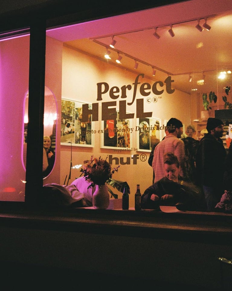 Safelight Berlin’s window installation for the Perfect HELL™ exhibition