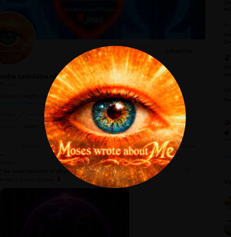 Moses wrote about Me Jesus Christ  logo