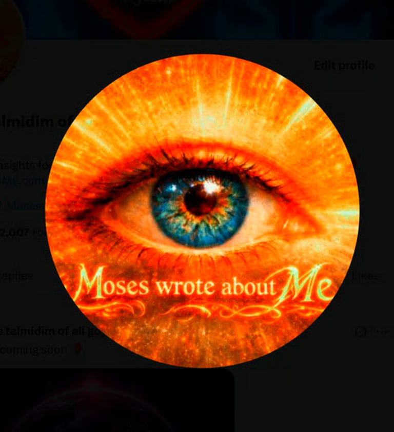 Moses wrote about Me Jesus Christ  logo