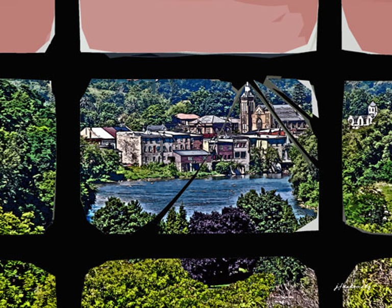 Paris on the Grand through the window 0089