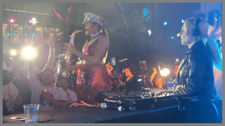 ES and DJ perform at outdoor live event. Produced by Comprehensive Creations team.
