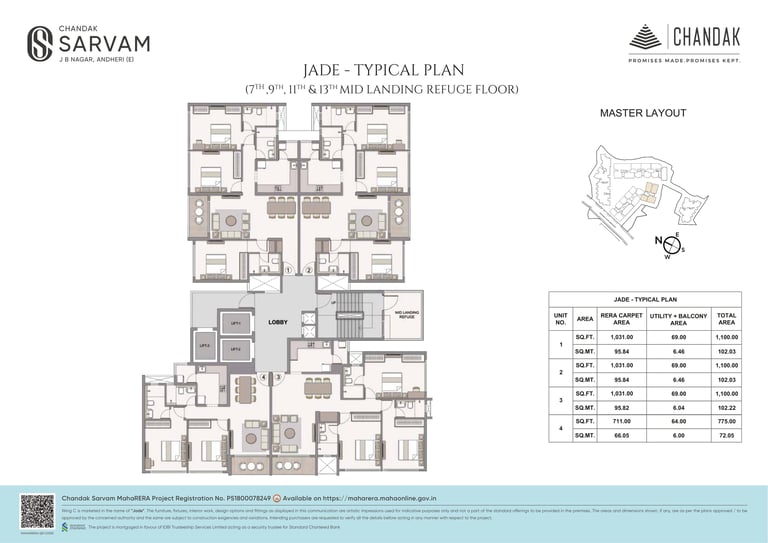 FLOOR PLANS CHANDAK SARVAM ANDHERI EAST, CHANDAK ANDHERI EAST, CHANDAK JB NAGAR, CHANDAK SARVAM JB NAGAR ANDHERI EAST