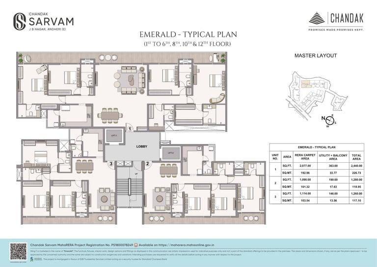 FLOOR PLANS CHANDAK SARVAM ANDHERI EAST, CHANDAK ANDHERI EAST, CHANDAK JB NAGAR, CHANDAK SARVAM JB NAGAR ANDHERI EAST