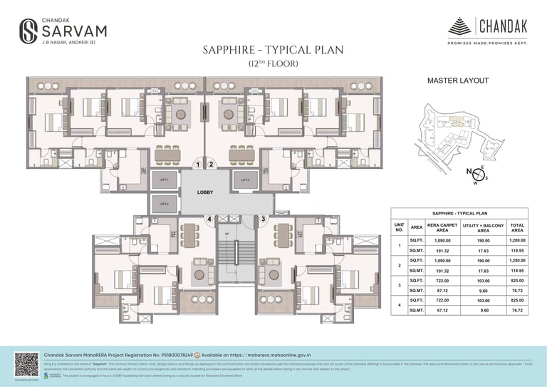 FLOOR PLANS CHANDAK SARVAM ANDHERI EAST, CHANDAK ANDHERI EAST, CHANDAK JB NAGAR, CHANDAK SARVAM JB NAGAR ANDHERI EAST