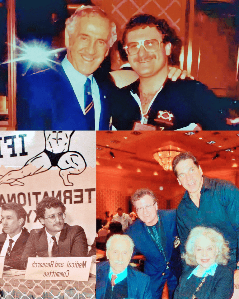 Dr. Goldman with Ben Weider, International President of the International Federation of Body Builders and esteemed mentor.