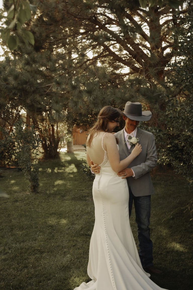 bride and groom portrait