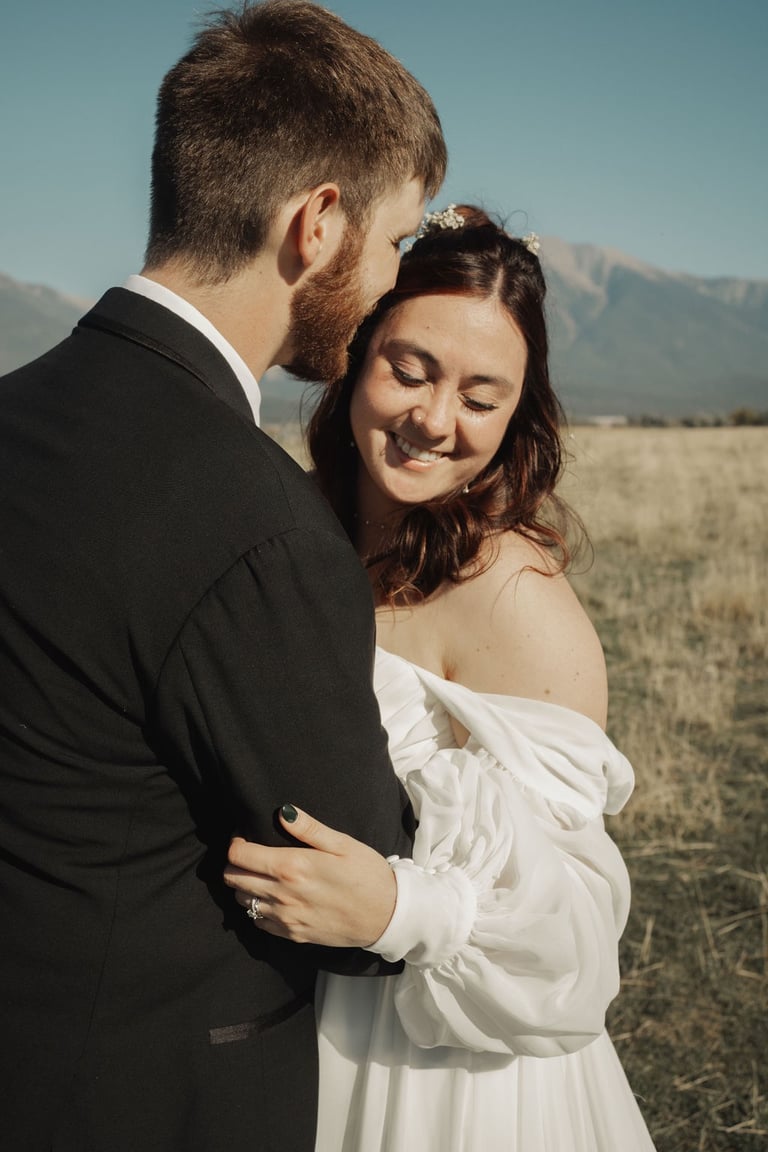 bride and groom portrait