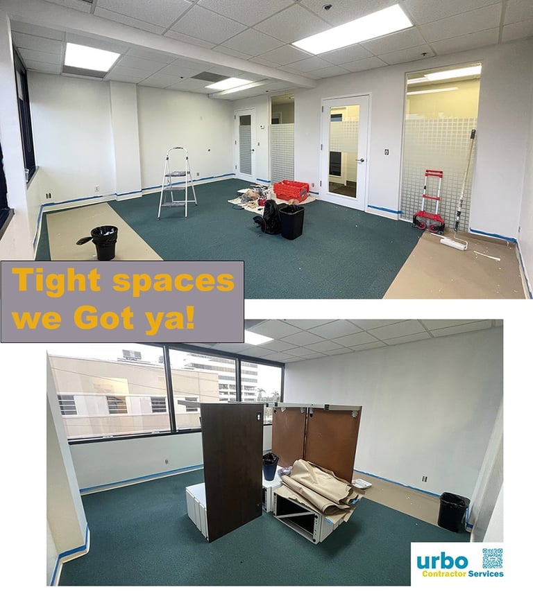 office painting, work sharing space, commercial painting, workspaces, painting, interior painting 