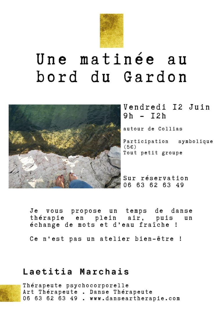 visuel séance découverte danse thérapie Gardon 12 Juin 2026