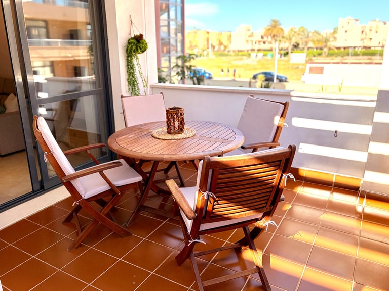 Terraza al atardecer