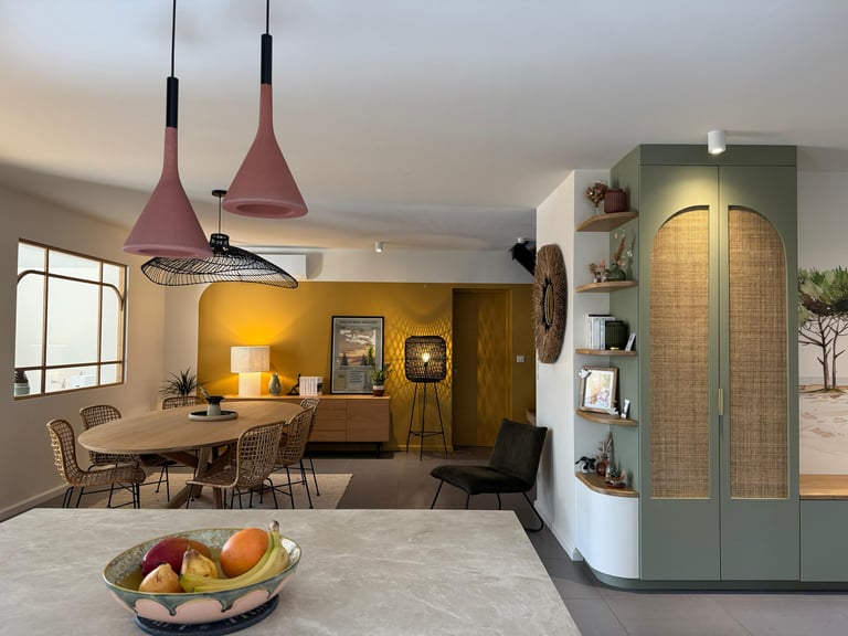 Verrière bois peinture farrow and ball meuble sur mesure climatisation