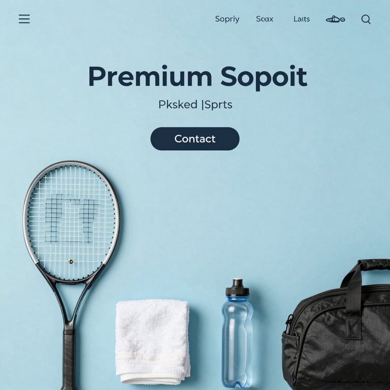 A friendly person typing on a laptop with a tennis court and ice hockey rink in the background.