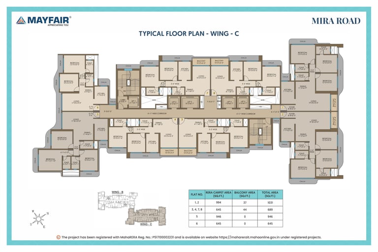 FLOOR PLANS MAYFAIR MIRA ROAD, MAYFAIR CORAL, MAYFAIR MIRA PRIDE, MAYFAIR HOUSING, MTNL ROAD, MIRA ROAD EAST