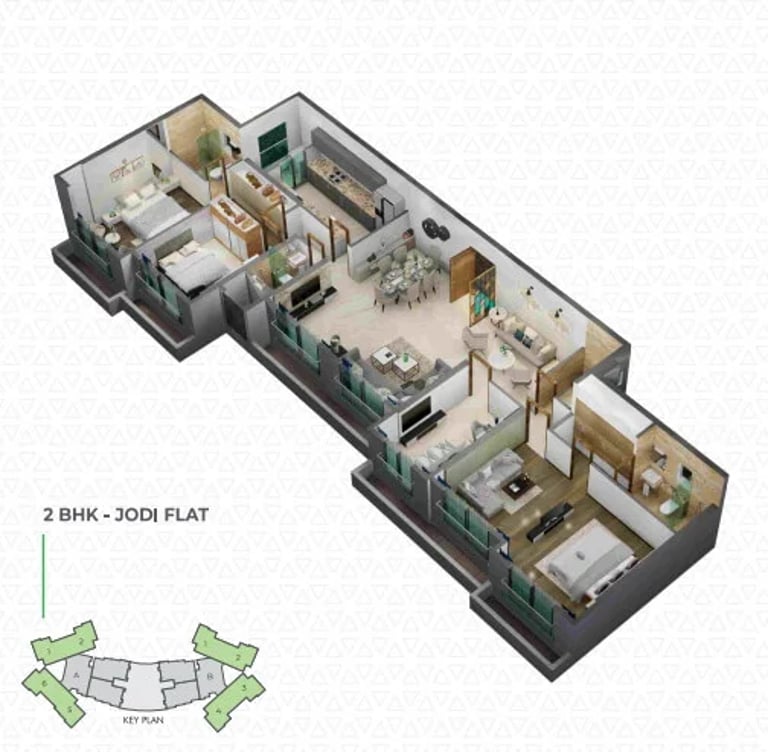FLOOR PLAN VIHANG AVAANA MIRA ROAD EAST, VIHANG AHEAD, AVAANA, VINAY NAGAR, MIRA ROAD EAST