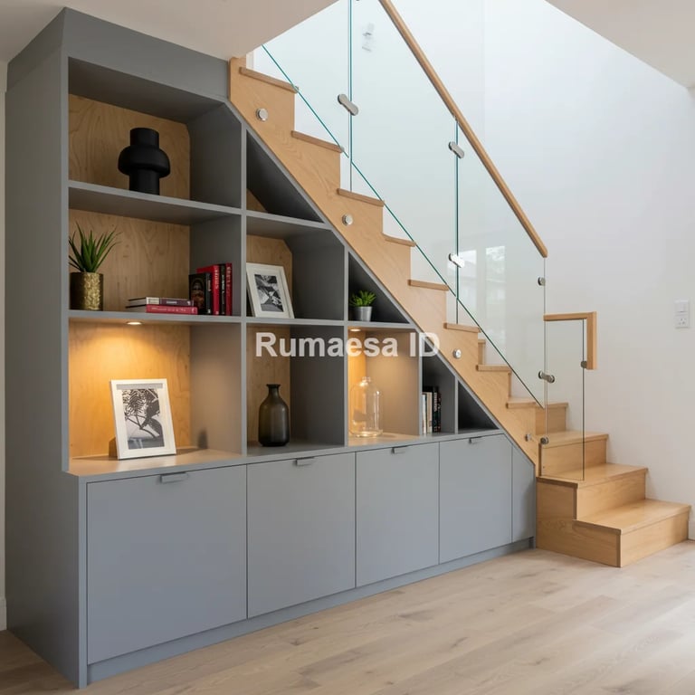 Lemari Bawah Tangga custom penyimpanan