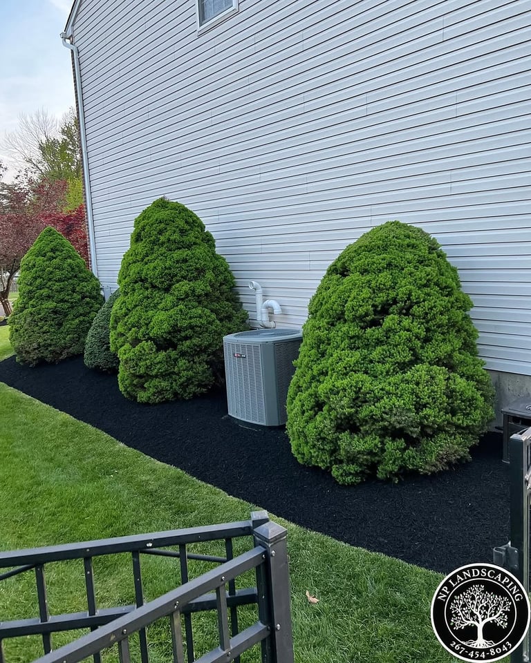 excellent landscaping and hardscaping of grass, stones and trees by NP Landscaping