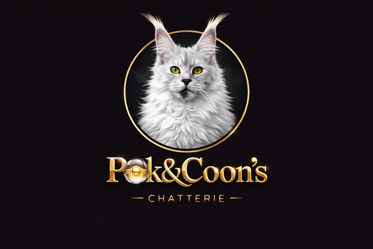 Pok&Coon, Chatterie Maine Coon, Elevage chatterie Maine Coon, PokandCoon, PoknCoon's, logo