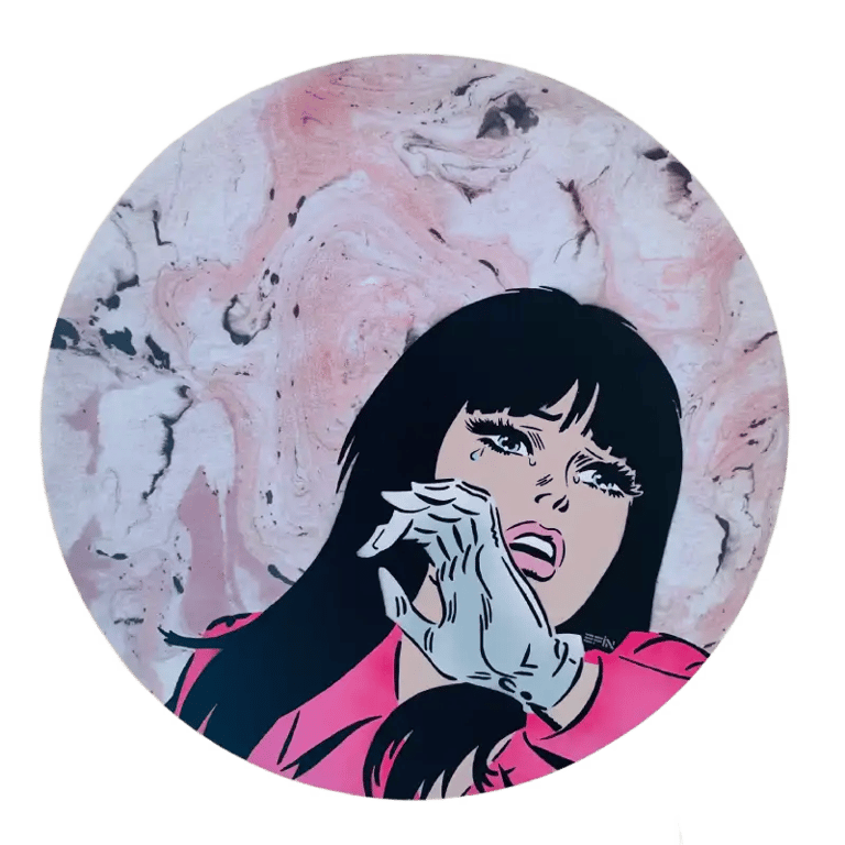 Efin round pink art