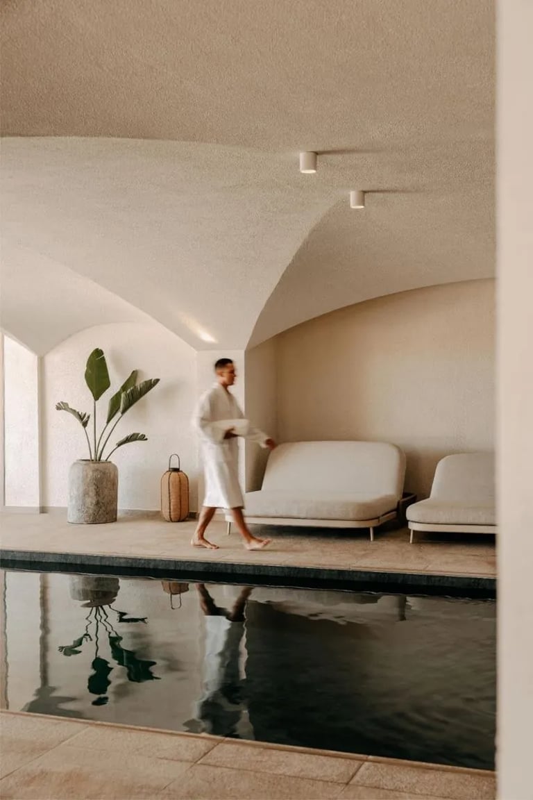 luxury interior spa pool club