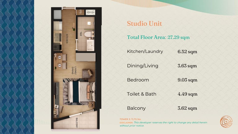 Studio Unit Floor Plan