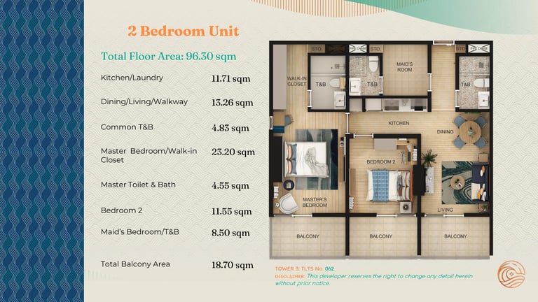 2-Bedroom Unit Floor Plan