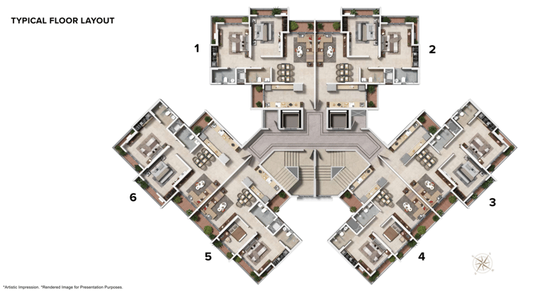 FLOOR PLANS SUMIT STAR EXCLUSIF BHAYANDAR WEST, SUMIT BHAYANDAR PROJECT, SUMIT PROJECT NEAR JP WESTEND