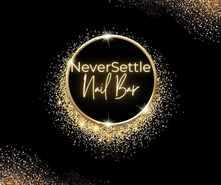 Never Settle Nail Bar logo