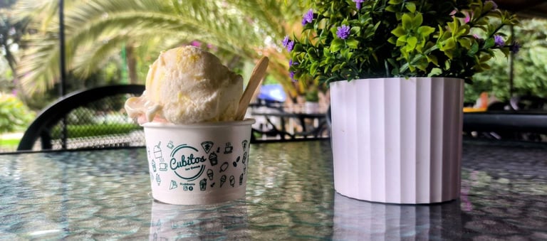 Helado en vaso