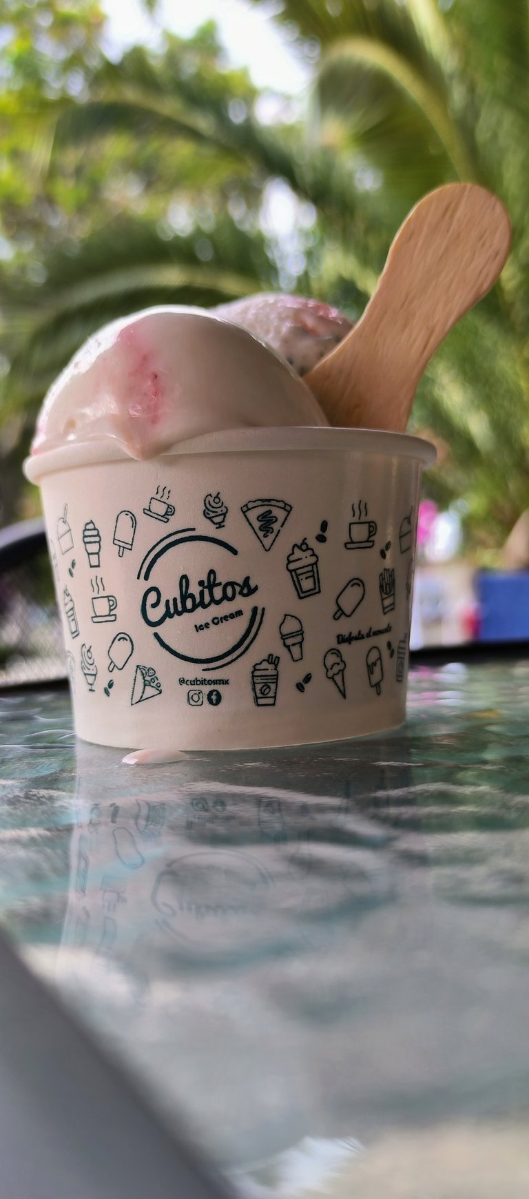 Helado de gansito en el parque