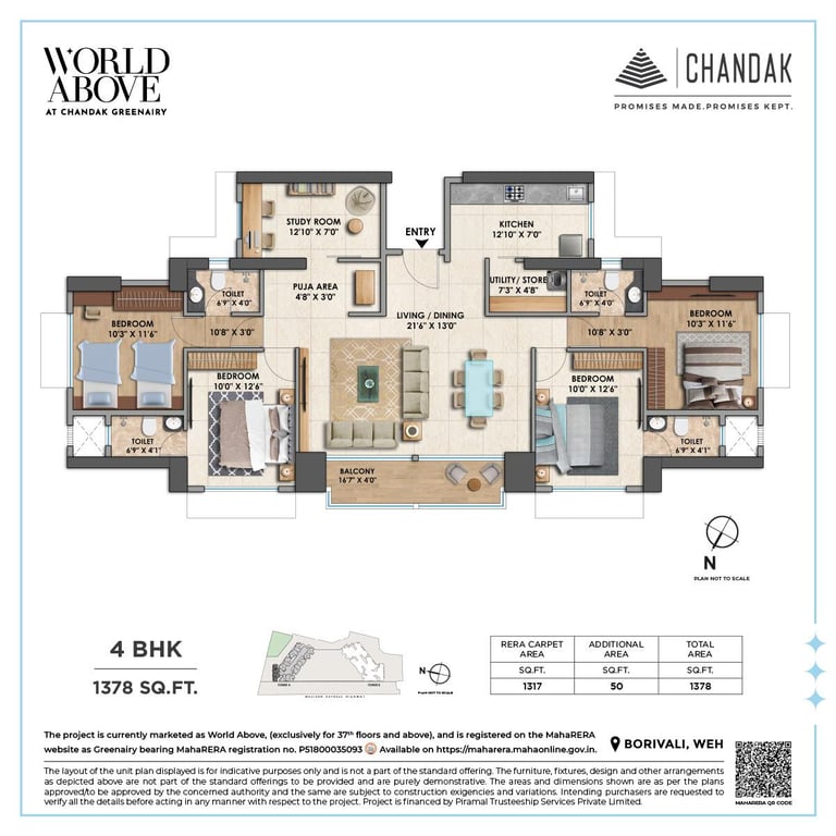 FLOOR PLAN CHANDAK GREENAIRY BORIVALI EAST, FLOOR PLAN CHANDAK MAGATHANE BORIVALI EAST