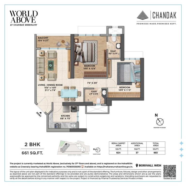 FLOOR PLAN CHANDAK GREENAIRY BORIVALI EAST, FLOOR PLAN CHANDAK MAGATHANE BORIVALI EAST