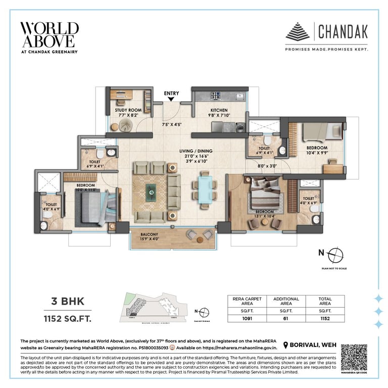 FLOOR PLAN CHANDAK GREENAIRY BORIVALI EAST, FLOOR PLAN CHANDAK MAGATHANE BORIVALI EAST