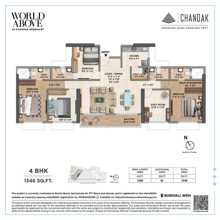 FLOOR PLAN CHANDAK GREENAIRY BORIVALI EAST, FLOOR PLAN CHANDAK MAGATHANE BORIVALI EAST