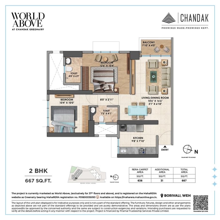 FLOOR PLAN CHANDAK GREENAIRY BORIVALI EAST, FLOOR PLAN CHANDAK MAGATHANE BORIVALI EAST