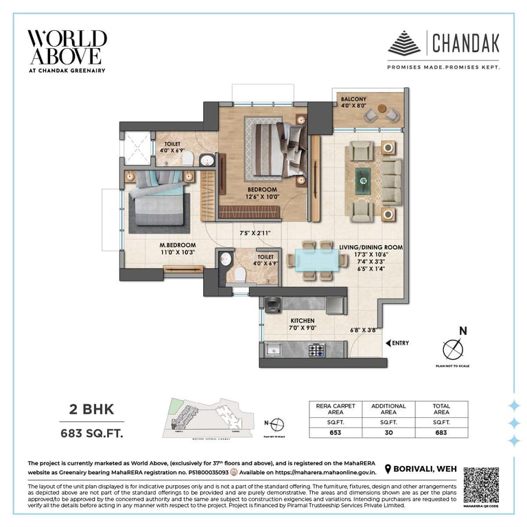 FLOOR PLAN CHANDAK GREENAIRY BORIVALI EAST, FLOOR PLAN CHANDAK MAGATHANE BORIVALI EAST