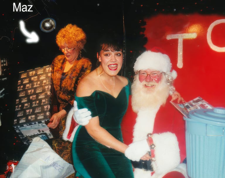 Flossy and Maz and Santa