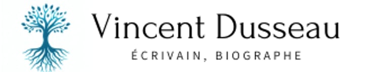 Vincent Dusseau, écrivain biographe, Montpellier logo