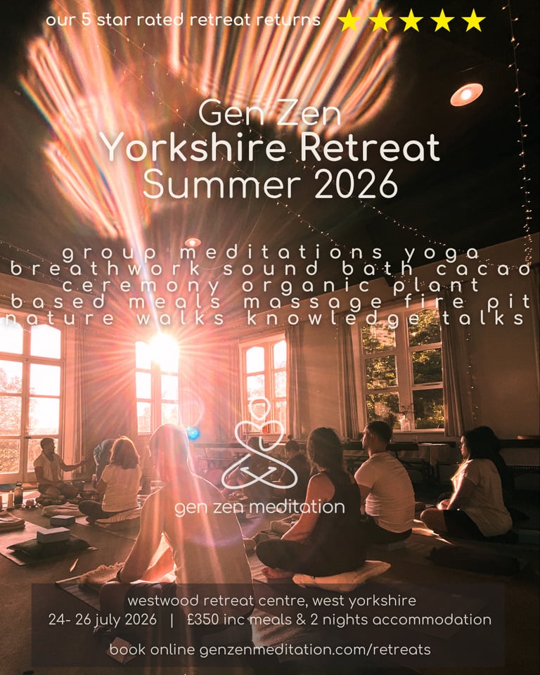 a poster for a Yorkshire wellness retreat