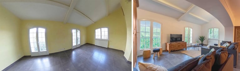 Transformation d'une villa à Cuers : Photos avant/après par i3deco. Architecture d'intérieur et décoration pour optimiser la 