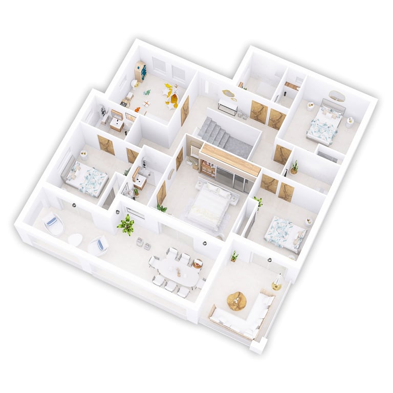 Coupe architecturale maison rénovée - expertise Toulon