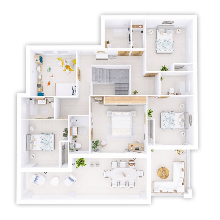 Schéma 3D nouvelle distribution - architecte d'intérieur