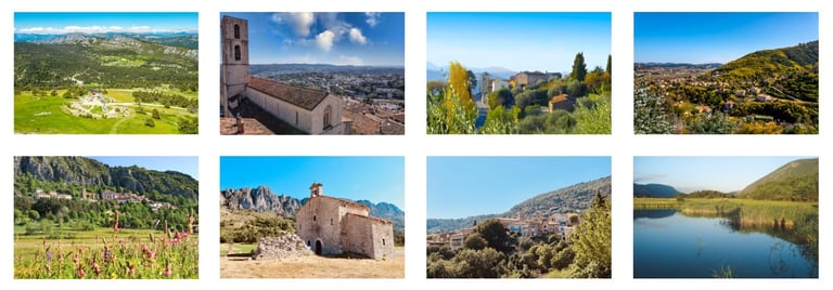 Photo route sinueuse collines Grasse verdure (Photographe Var).