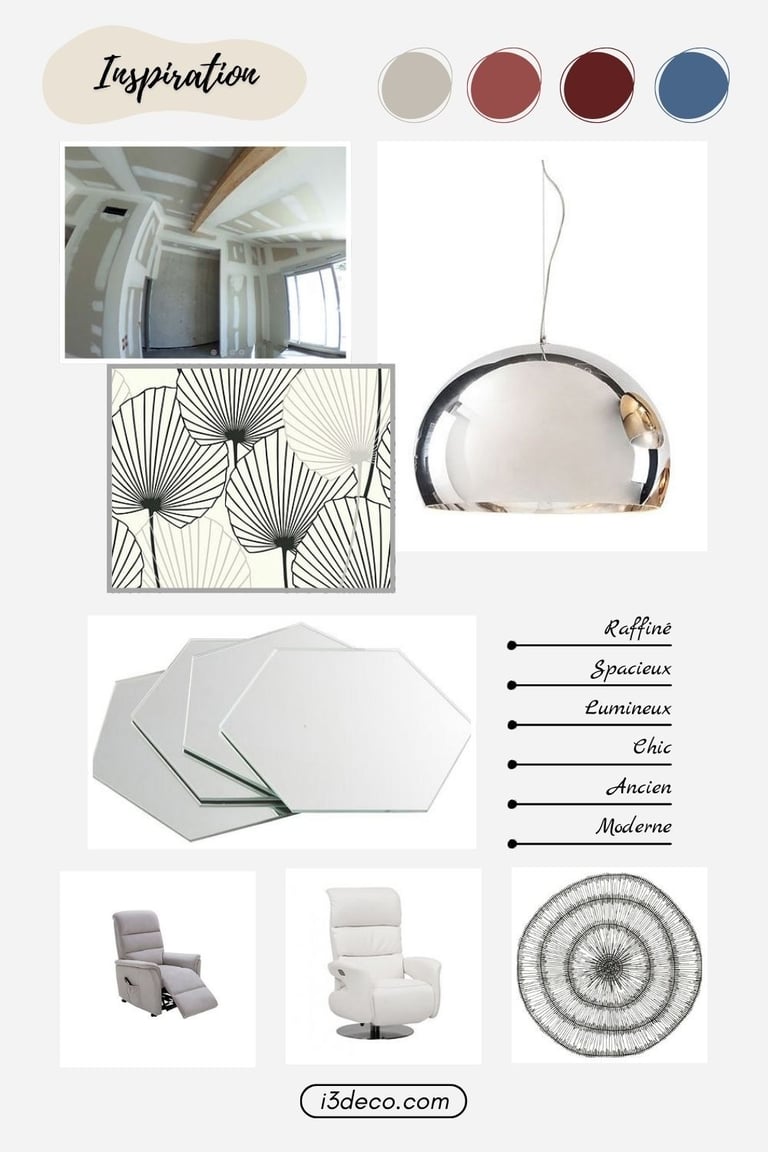 Une planche d’inspiration réalisée par un décorateur d’intérieur à Toulon