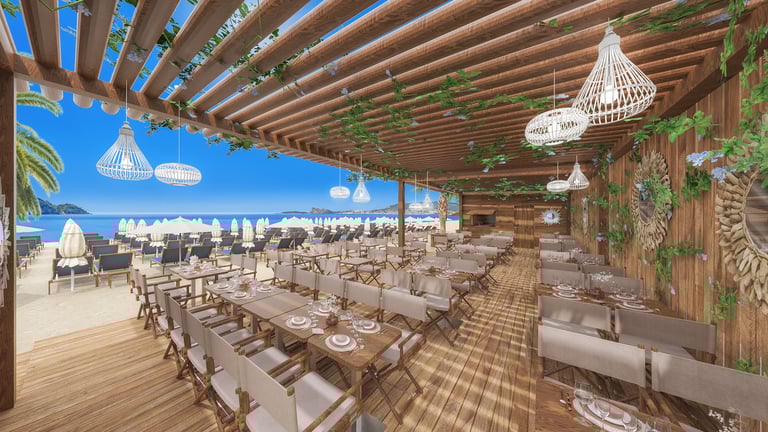 Une perspective 3D d'un restaurant dans le Var 83