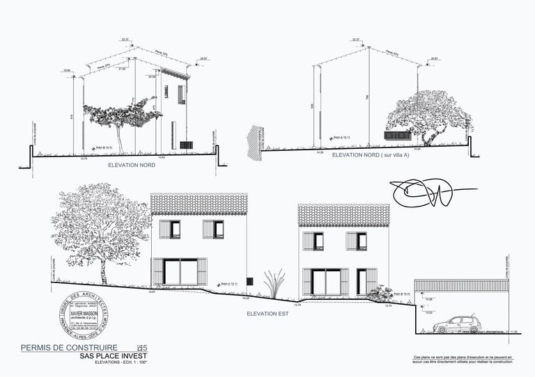Coupe 2D d’une villa – Création de plans Toulon